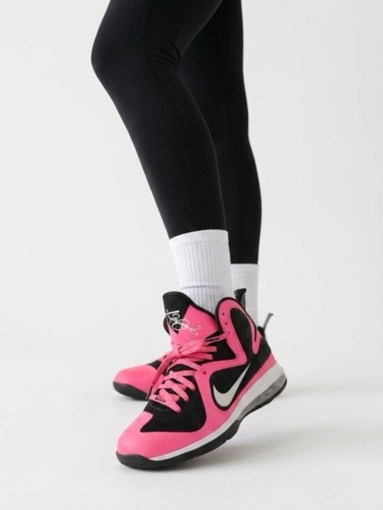 Nike Shoes - NIKE LEBRON 9 LASER PINK-METALLIC SILVER Sz 7Y 472664-600